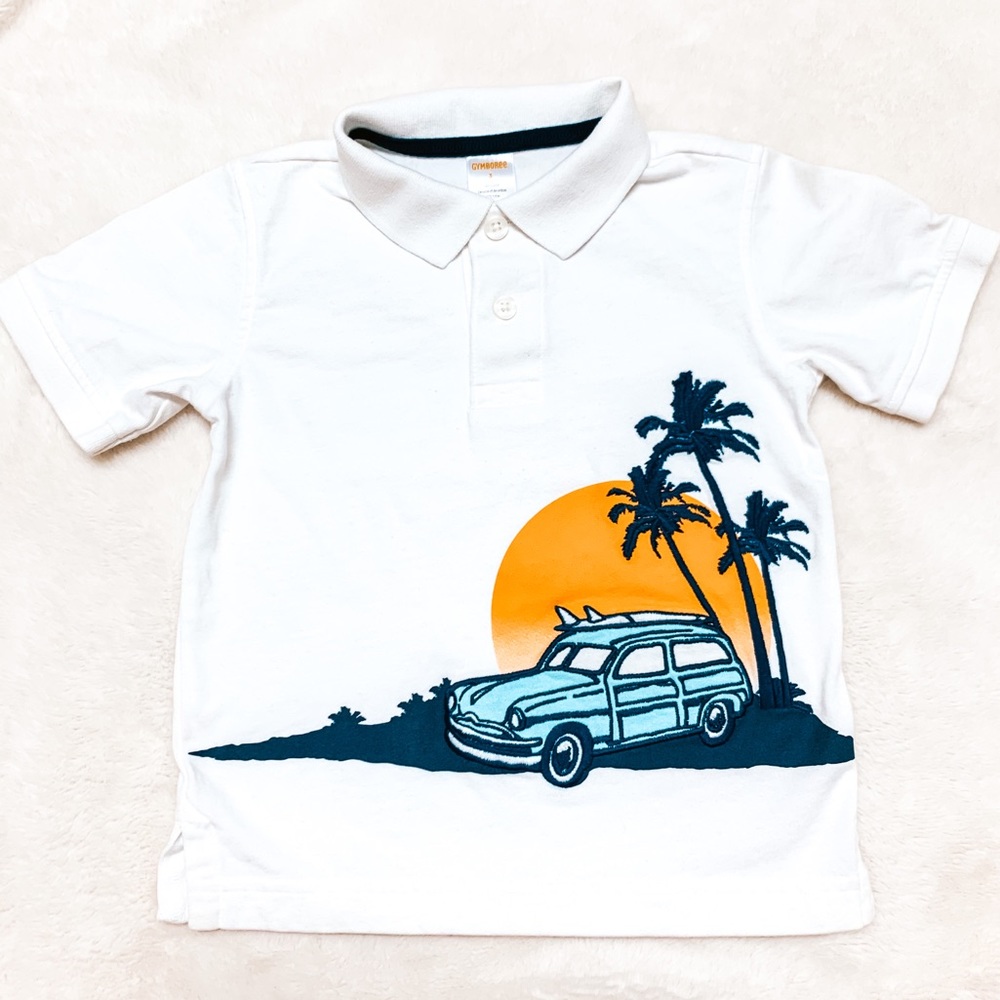 Gymboree 3T Boys Beach Theme Polo Shirt